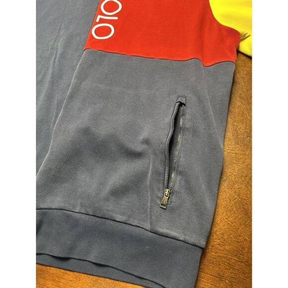 Polo Ralph Lauren Tennis Full Zip Up Color Block Jacket Size 2XLT - Picture 11 of 16